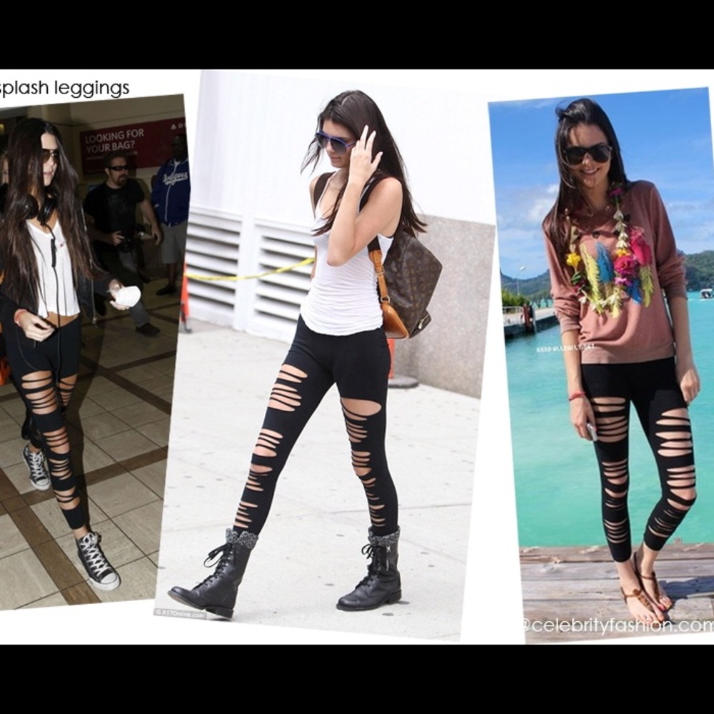 AKIRA Black Distressed Leggings